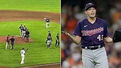 Benches Clear After Astros' Jose Altuve Is Hit By Pitch From Aaron Sanchez; Pitcher Ejected Moments After