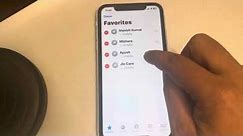 How to rearrange order of favorites in iPhone