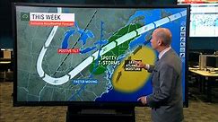 What are troughs in weather and how did they affect flooding in the Northeast?