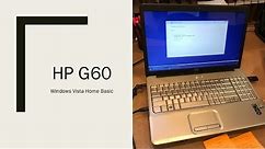 HP G60 laptop running Windows Vista