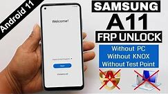 Samsung A11 Frp Bypass Android 11 Without PC/Without KNOX/Without Alliance Shield | New Method 2022