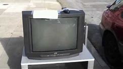 2000 JVC D-Series AV-27D201 CRT Television Set on the Street