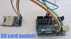 Arduino Tutorial - SD card module