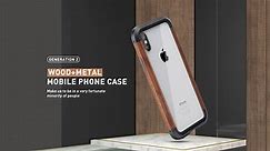 Wood and Metal Phone Case For iPhone X or iPhone XS or iPhone XS MAX