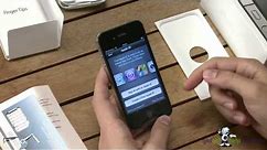 Apple iPhone 4s first time start up and unboxing