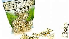 Country Brook Design - 3/4 Inch Brass Plated Trigger Swivel Snap Hooks (Pack of 25)