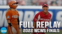 Oklahoma vs. Texas: 2022 Women's College World Series Finals Game 2 | FULL REPLAY