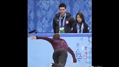 U.S. figure skating champion Jeremy Abbott took a hard fall on an attempted quadruple toe loop Thursday in the men's short program at the Olympics. He managed to get back up and finish the routine and was met with a standing ovation.