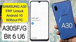 SAMSUNG A30 FRP Bypass/Google Account Remove Android 10 NO Secure Folder/NO Smart Switch -Without PC