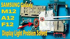 SAMSUNG M12, A12, F12, display lighting solution #SAMSUNG Galaxy M12 lcd light jumper