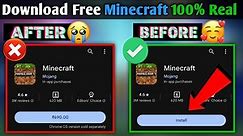How To Download Minecraft For Free In Our Mobile || Download Free Minecraft !