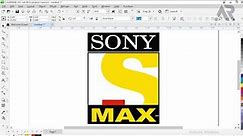 how to make sony max logo in corel draw //sony max logo in coreldraw step by step