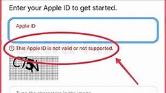 How To Fix This Apple ID is not valid or not supported Problem Solve in Apple ID