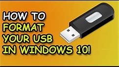 How To Format Memory Stick In Windows 10 Beginners Tutorial