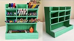 DIY Desktop Pen Organizer with Waste Paper | Paper Craft