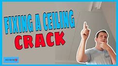 How to fix a ceiling crack. Filling a ceiling crack.