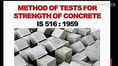 Concrete Cube Test Method OR Compressive Strength Test of Concrete Formula with Procedure.
