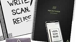 Rocketbook Multi-Subject Reusable Smart Notebook | Eco-Friendly, Digitally Connected Notebook with Dividers | Lined, 8.5” x 11”, 70 PG, Black, with Pen, Cloth, and App Included