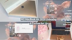 M1 MacBook Air 2020 Unboxing (Rose Gold) + Aesthetic Customisation