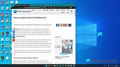 How to enable Split Screen on Windows 11/10