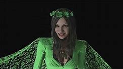 Cassandra Dimitrescu Green Dress Human Face With Crown Model Viewer Resident Evil 8