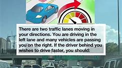 DMV Practice Test: 3 Questions #dmv #dmvtest #dmvpracticetest #drivingtest #learnontiktok #dmvpermittest #driverspermit #drivingpermit #drivinglessons #driverslicense #leftyvlogger