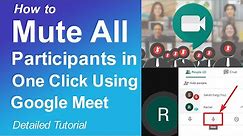 How to Mute All Participants in One Click | Mute All in Google Meet