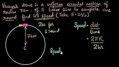 Calc. speed & time in a uniform circular motion - Solved numerical