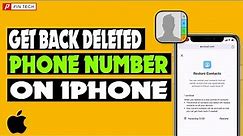 Recover Deleted Phone Numbers on iPhone: Unlock the Hidden Methods 2023