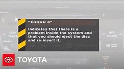 2007 - 2009 Tundra How-To: Error Messages (Single CD Player) | Toyota