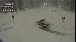 California's Sierra Nevada mountains blanketed with heavy snow
