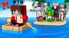 ALL TV WOMAN GIRLS ONLY fell in LOVE with MIKEY!JJ got KICKED off the ISLAND in Minecraft - Maizen