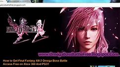 Final Fantasy XIII-2 Omega Boss DLC PS3 Redeem Codes Leaked Ω オメガ戦 Ω