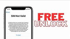 How to unlock a phone locked to carrier - SIM Not Valid - Fix Network Unlock with Code
