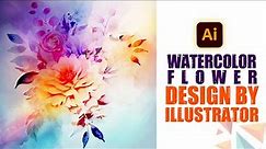 Flower Watercolor Background Making by Illustrator | #Graphic_Hunts