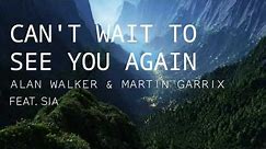 Alan Walker & Martin Garrix ft. Sia - Can't wait to see you again