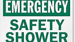 SmartSign “Emergency - Safety Shower” Sign | 7" x 10" Plastic