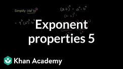 Exponent properties 5 | Exponent expressions and equations | Algebra I | Khan Academy