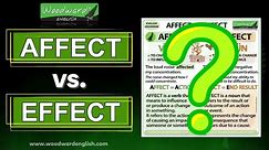 AFFECT vs. EFFECT - What's the difference? | Learn English Grammar | Advanced English lesson