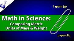 Math in Science: Comparing Metric Units of Mass and Weight