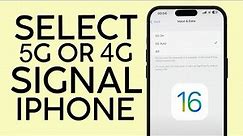 How to Select 4g or 5g on iPhone iOS 16 2022