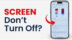 How to Fix If iPhone Screen Won't Turn Off