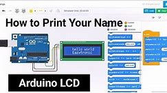 i2c LCD configuration with Arduino UNO in Tinkercad | Tinkercad Arduino | Tinkercad circuit
