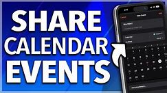 How To Share Events on iPhone Calendar