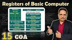 Registers of Basic Computer in COA