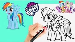 How to Draw / Rainbow Dash / My Little Pony / Drawing Guide / Drawing Skills / Easy Drawing Ideas