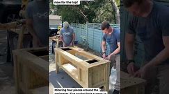 Amazing Potting Bench with Cast Concrete Countertop and Roof for your Garden