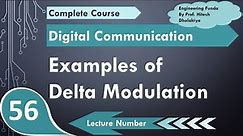 Examples on Delta Modulation or Examples on DM in Digital Communication by Engineering Funda