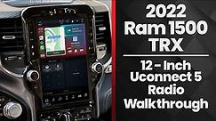 Uconnect 5 12" Walkthrough - 2022 Ram 1500 TRX - Infotainment.com