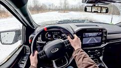 2023 Ford F-150 Raptor R - POV Snowy Off-road Drive (Binaural Audio)